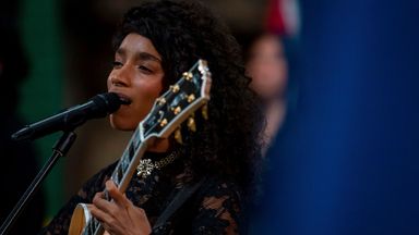 Singer songwriter Lianne La Havas performs during a pre-recording of the BBC's A Celebration for Commonwealth Day at Westminster Abbey in London. The annual Commonwealth Day service has been cancelled this year for the first time in nearly half a century, because of the Covid-19 pandemic. Picture date: Wednesday February 24, 2021. PA Photo. Photo credit should read: Aaron Chown/PA Wire